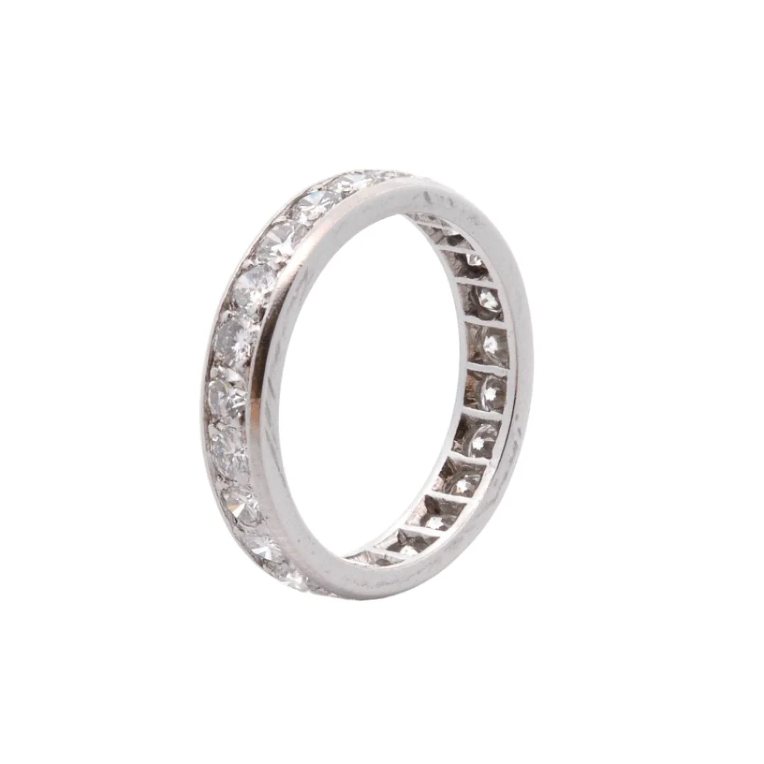 Bague Alliance en platine et diamants - Image 2