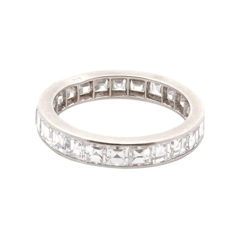 Bague Alliance en platine et diamants