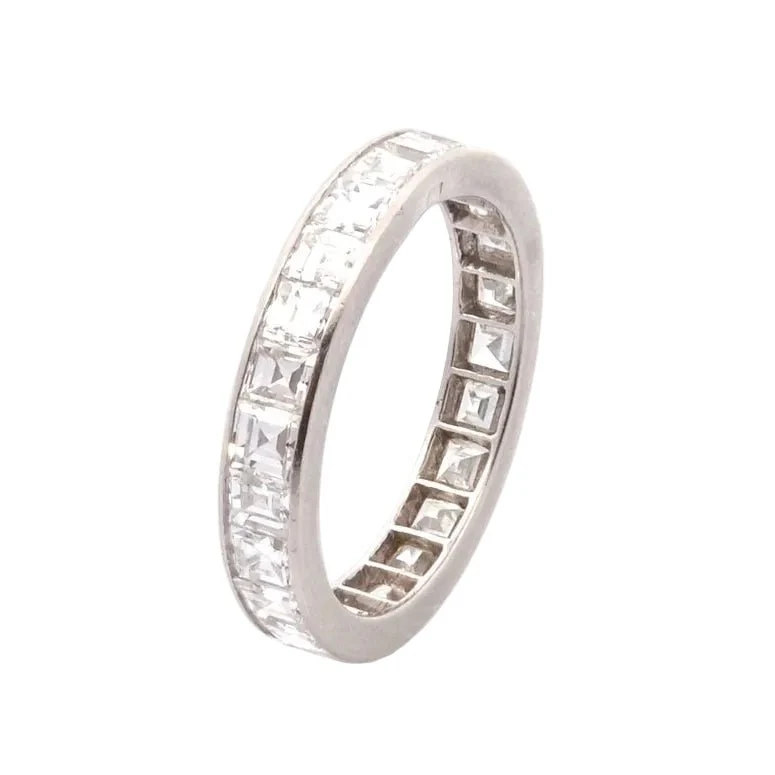 Bague Alliance en platine et diamants - Image 2