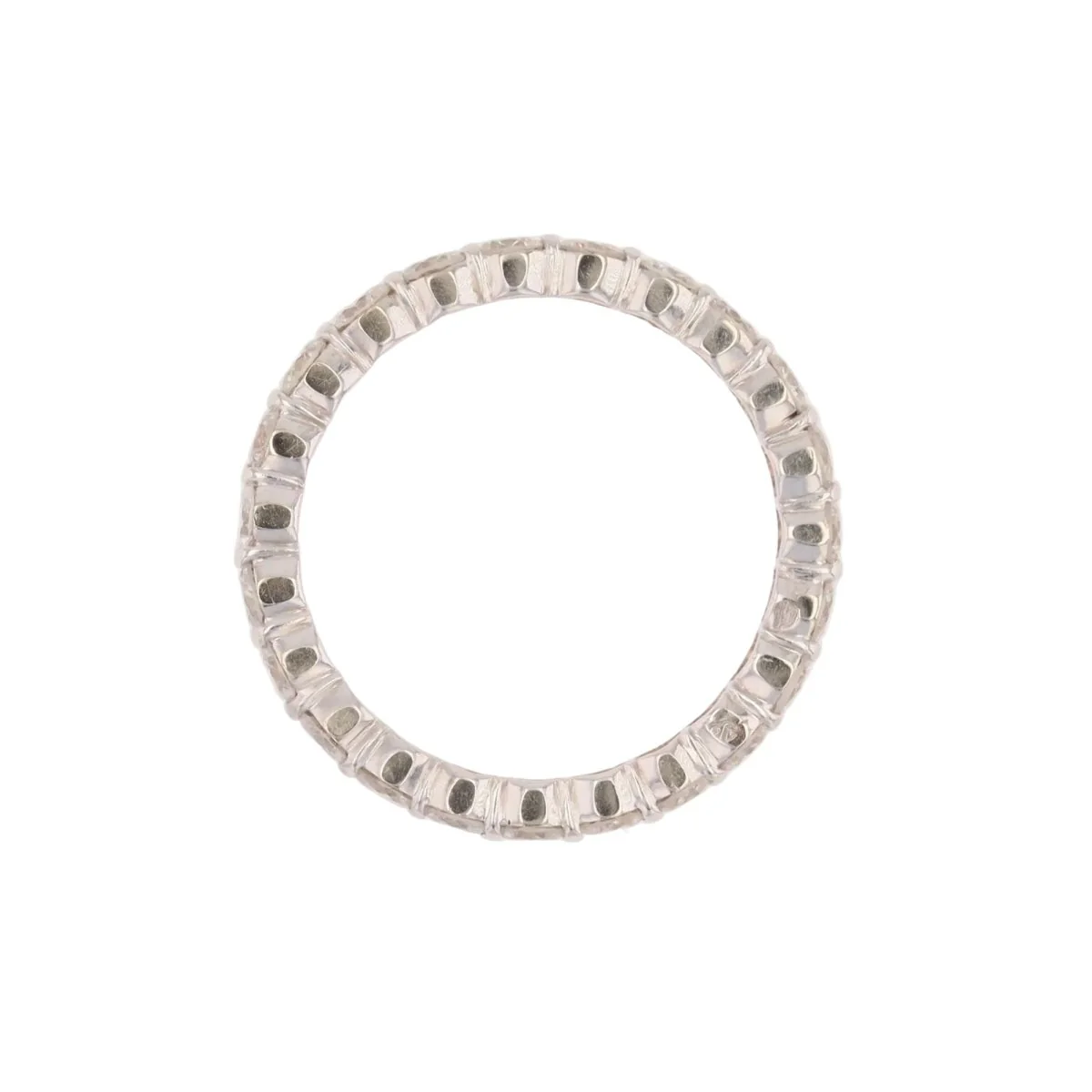 Bague Alliance en or blanc et diamants - Image 5