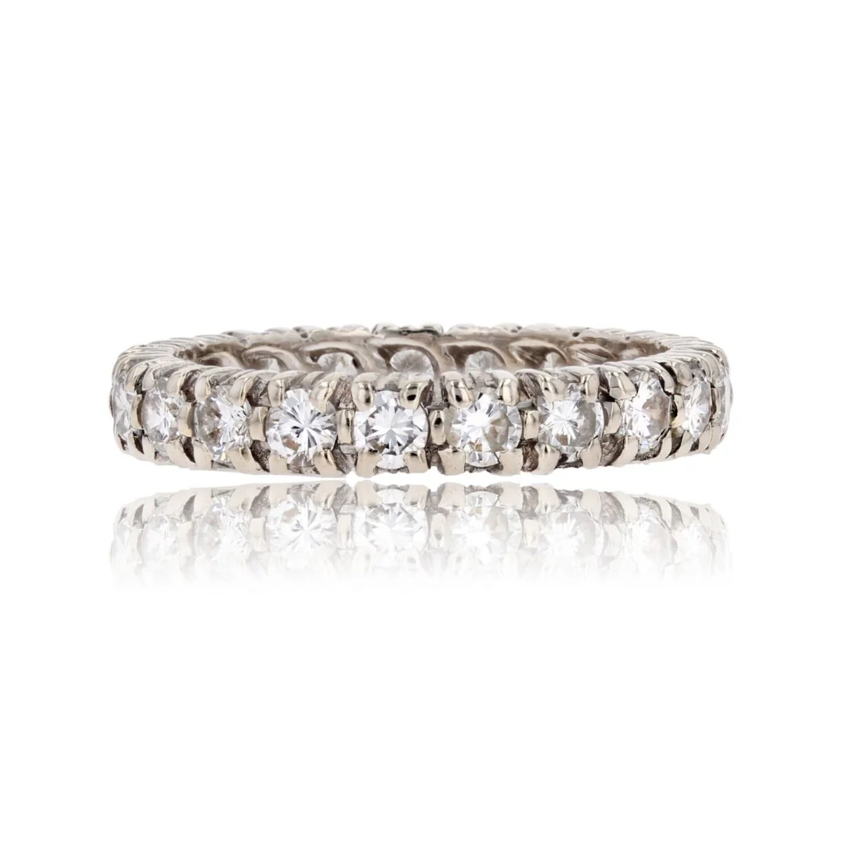 Bague Alliance en or blanc et diamants