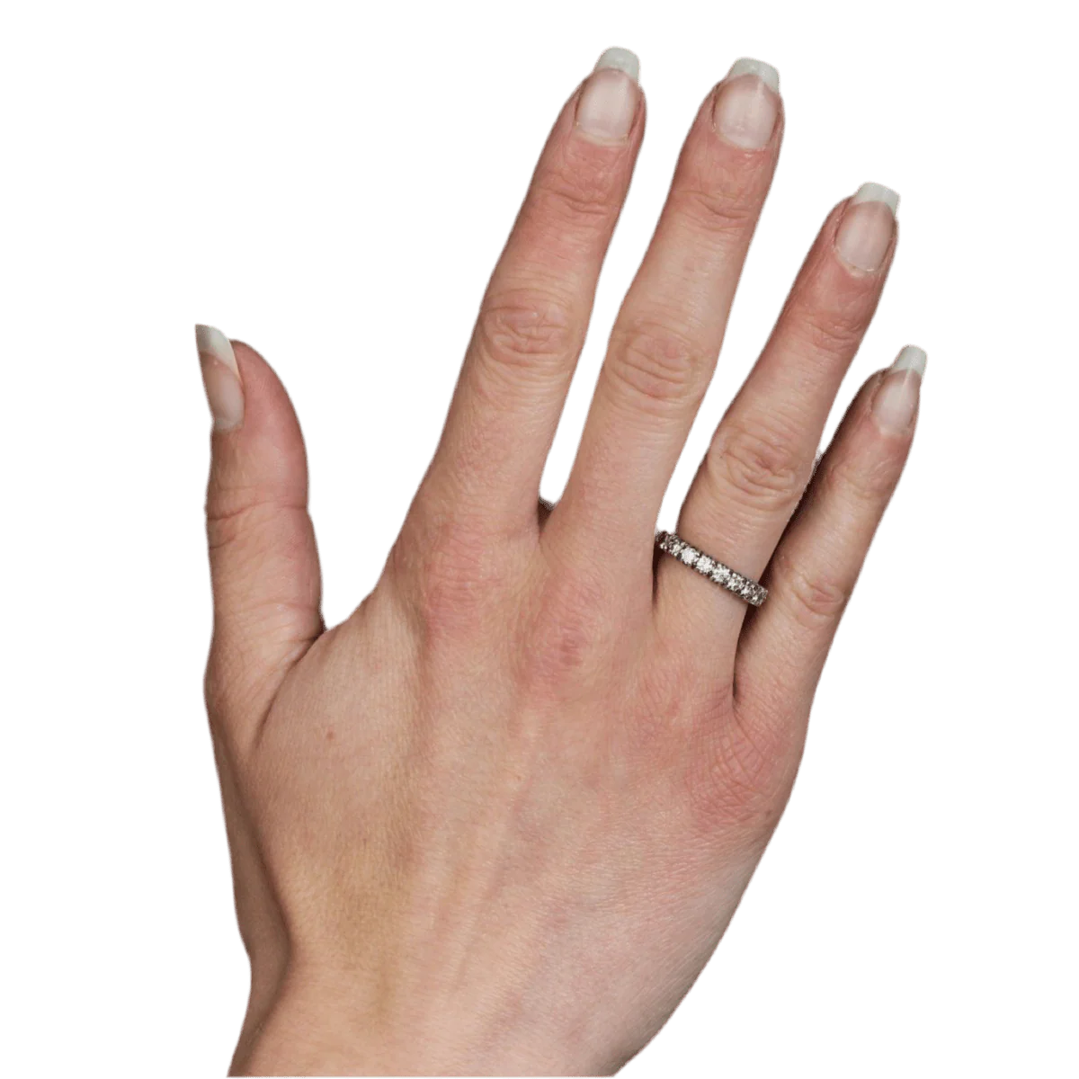 Bague Alliance en or blanc et diamants - Image 2
