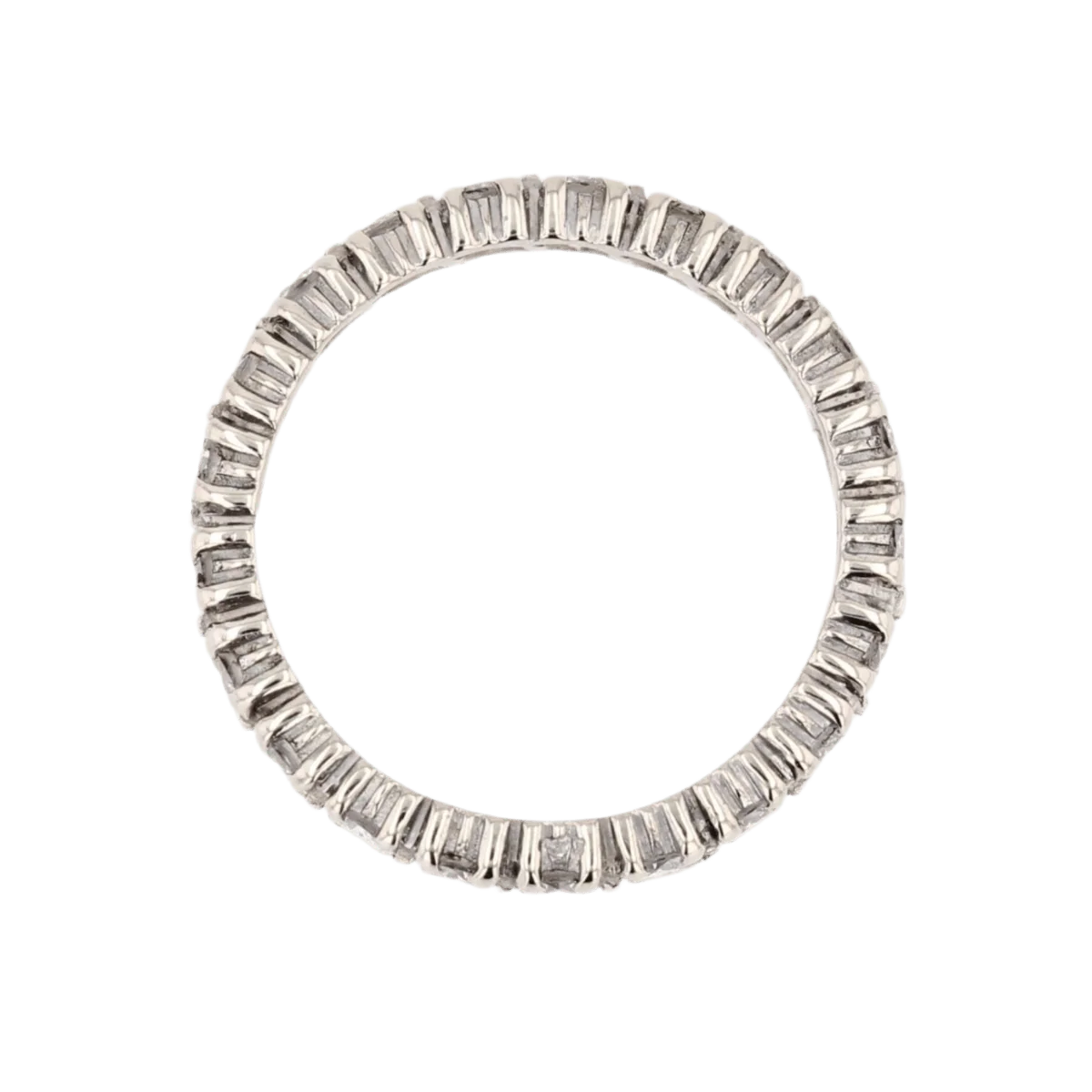 Bague Alliance en or blanc et diamants - Image 4