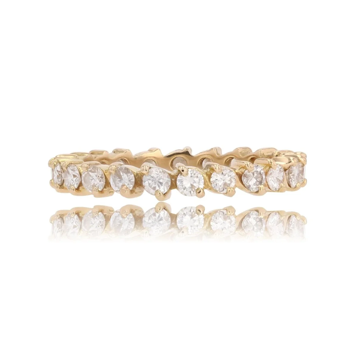 Bague Alliance en or jaune et diamants