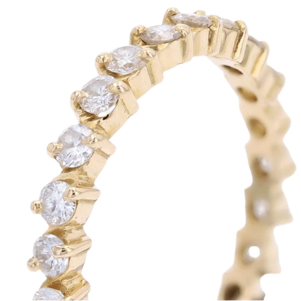 Bague Alliance en or jaune et diamants - Image 3