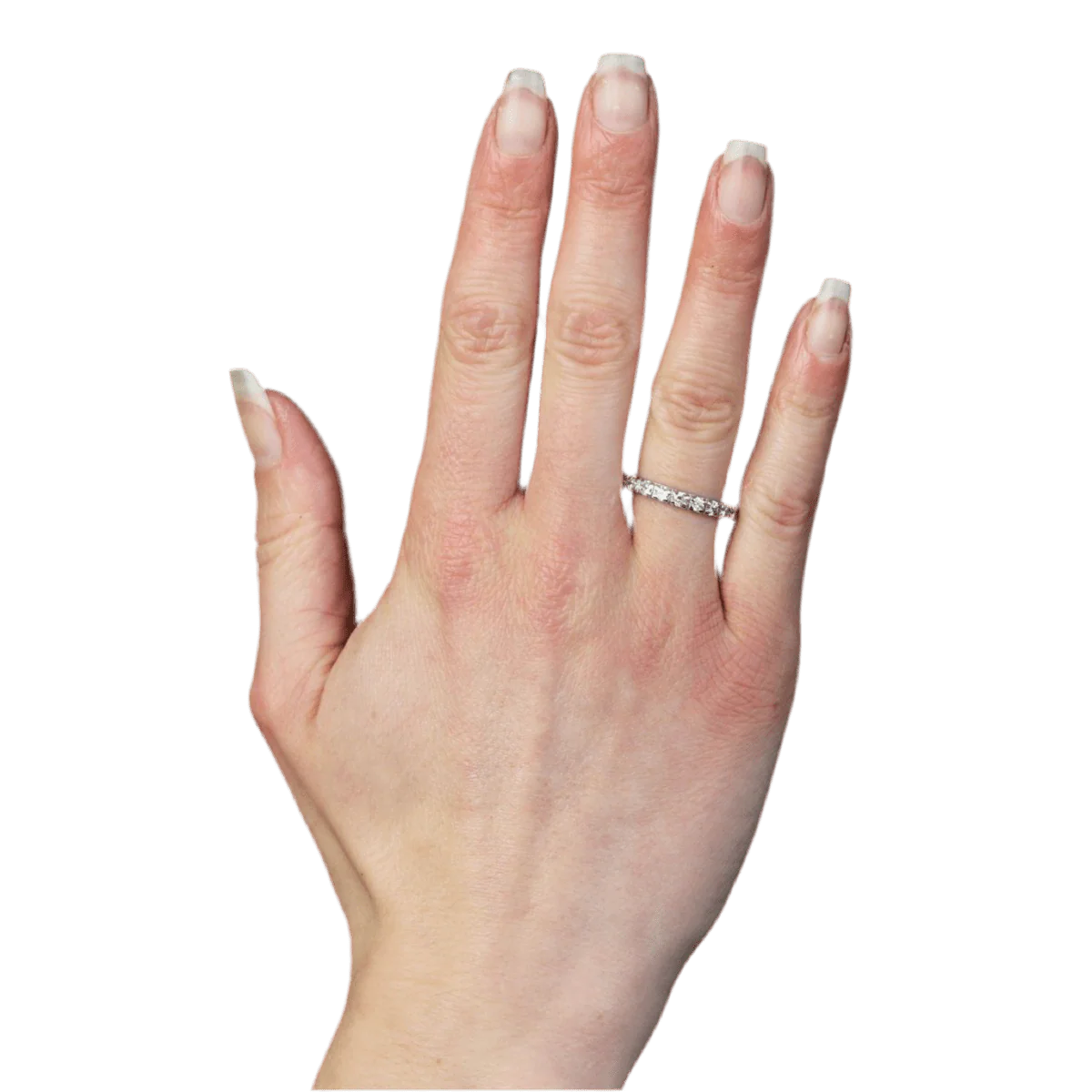 Bague Alliance en platine et diamants - Image 2