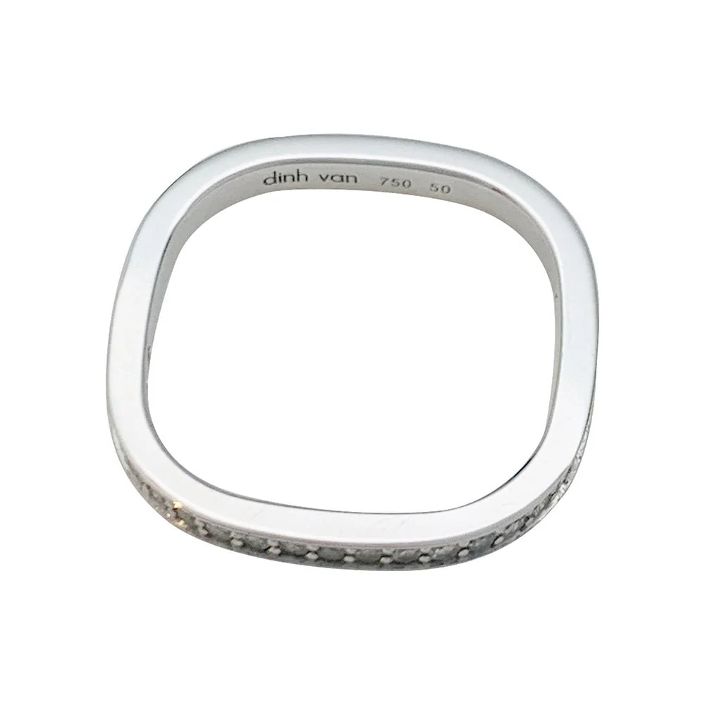 Alliance DINH VAN, "Carrée", or blanc et diamants - Image 3