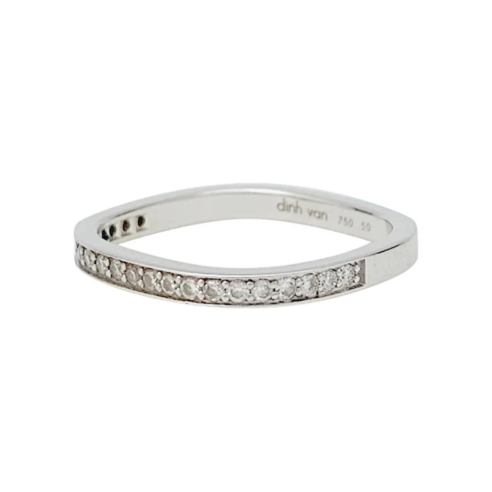 Alliance DINH VAN, "Carrée", or blanc et diamants - Image 4