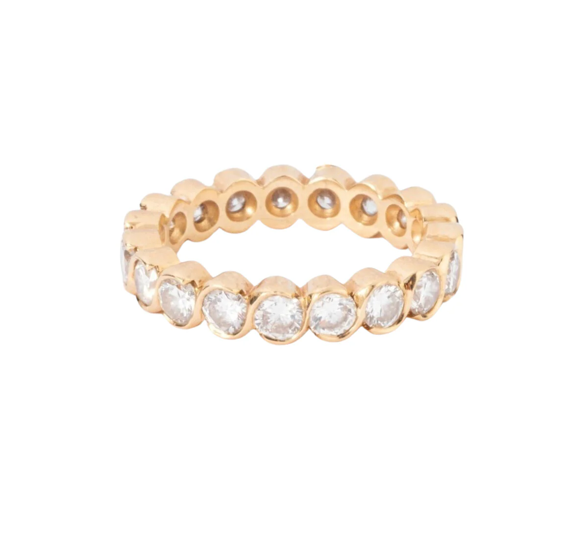 Alliance en diamants taille brillant or jaune