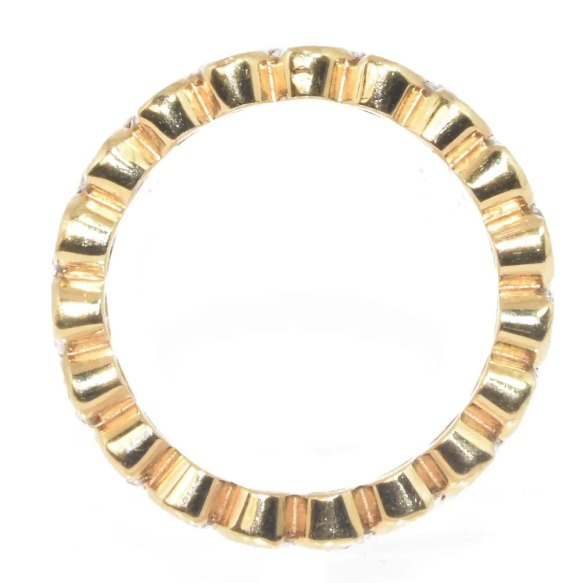 Alliance en diamants taille brillant or jaune - Image 3
