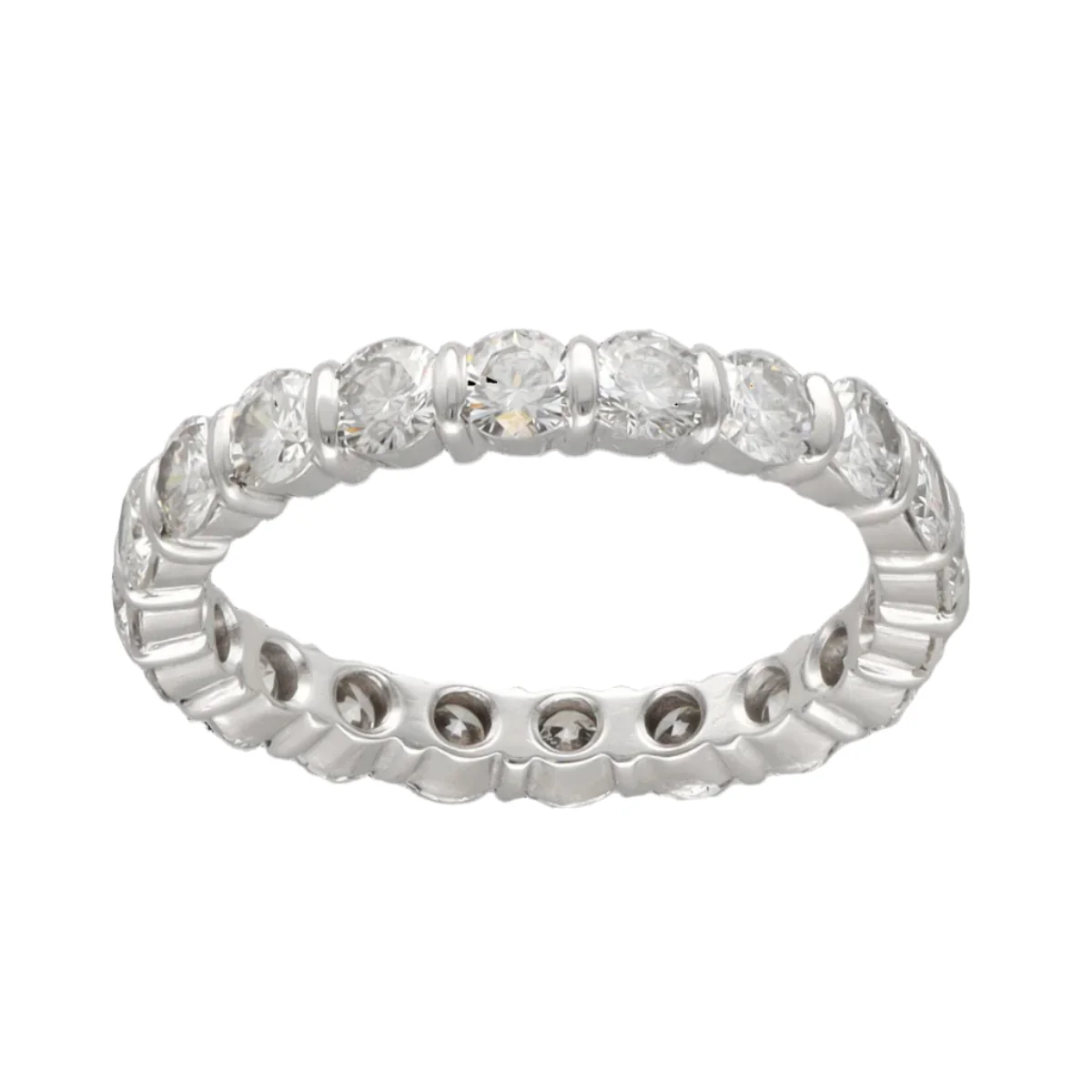 Bague Alliance en or blanc et diamants