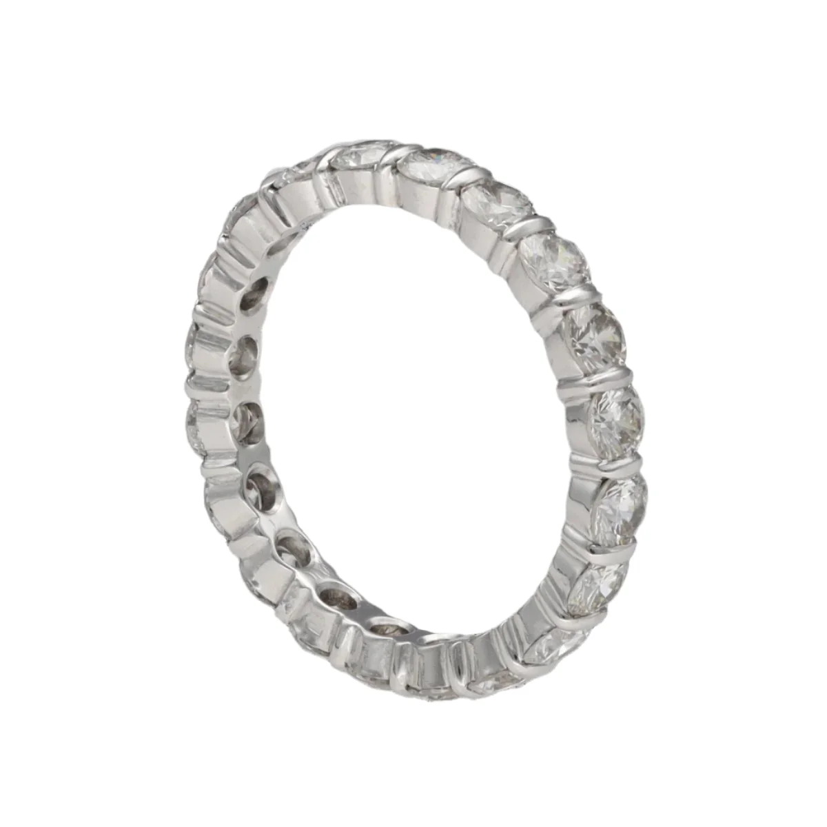 Bague Alliance en or blanc et diamants - Image 3