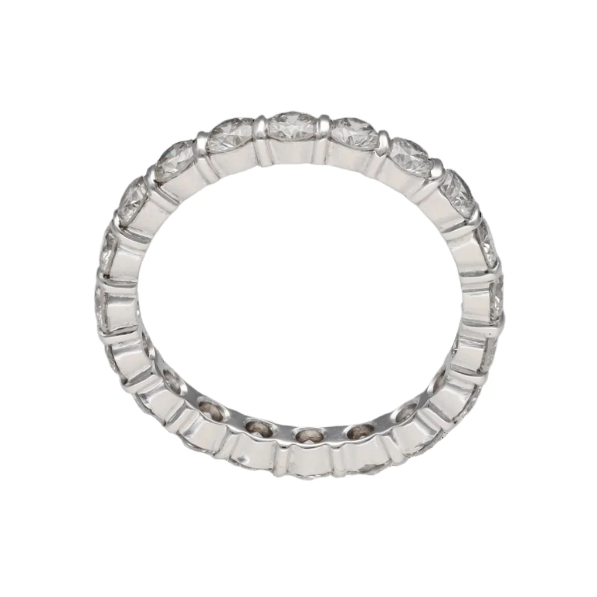 Bague Alliance en or blanc et diamants - Image 4