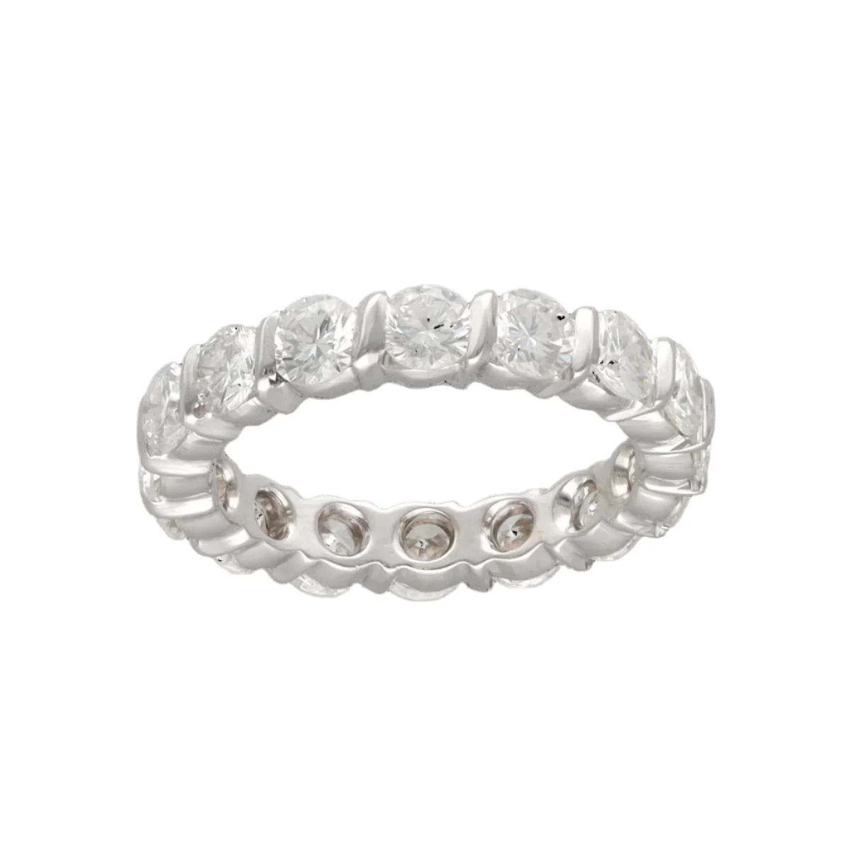 Bague Alliance en or blanc et diamants