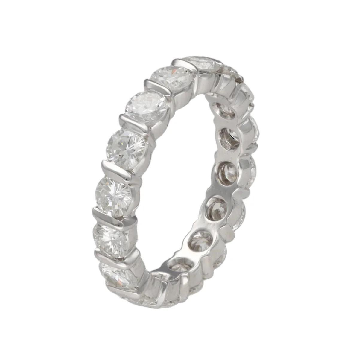 Bague Alliance en or blanc et diamants - Image 3