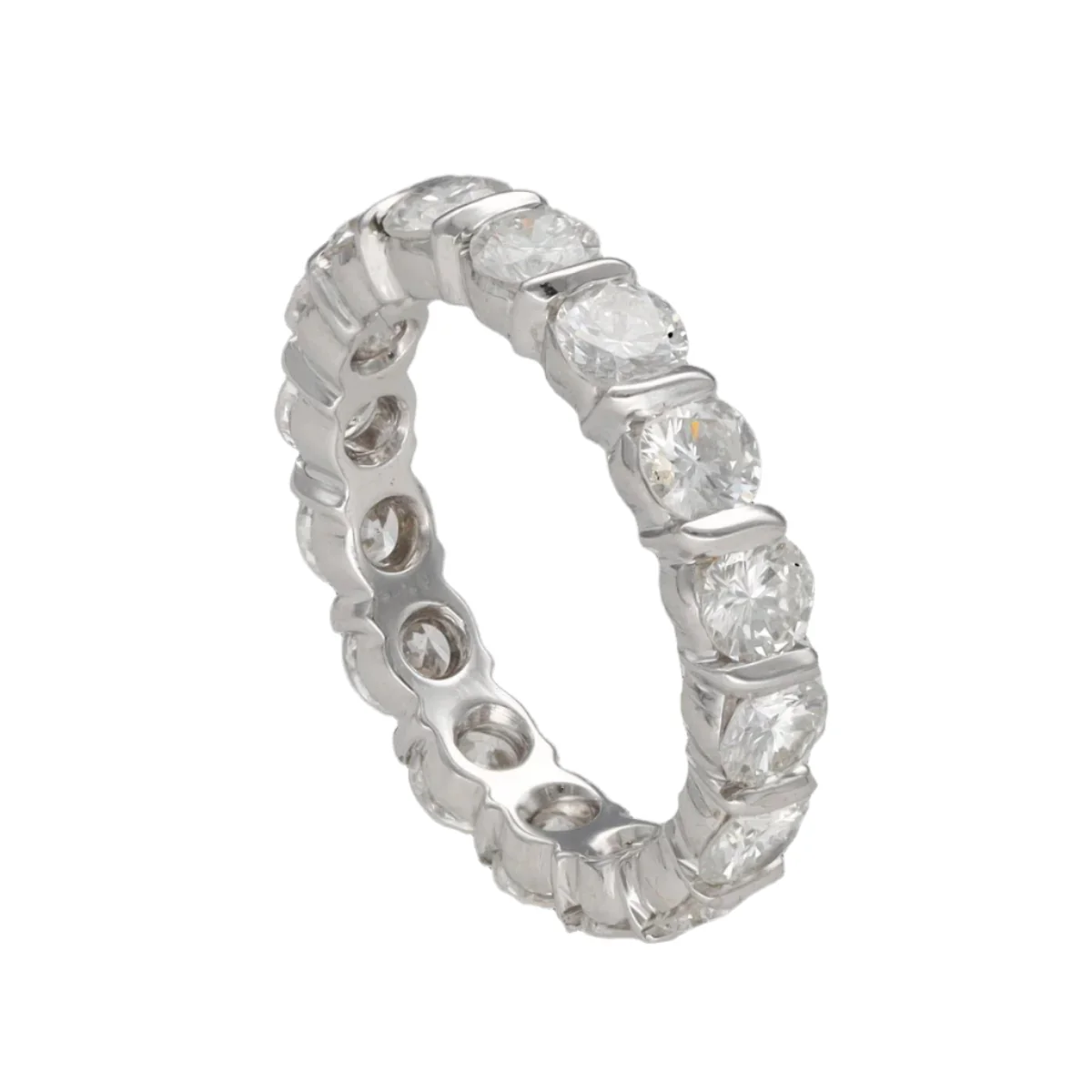 Bague Alliance en or blanc et diamants - Image 5