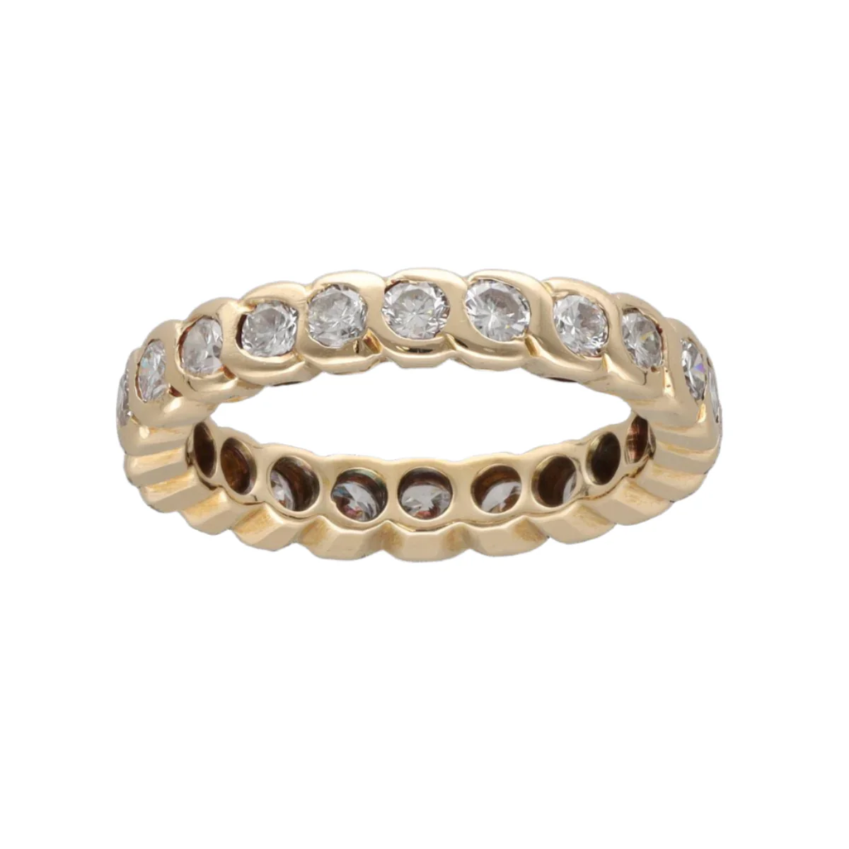 Bague Alliance en or jaune et diamants