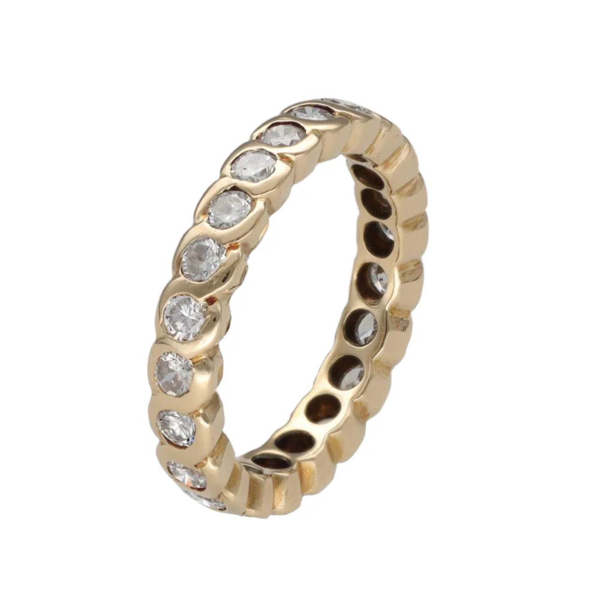 Bague Alliance en or jaune et diamants - Image 7
