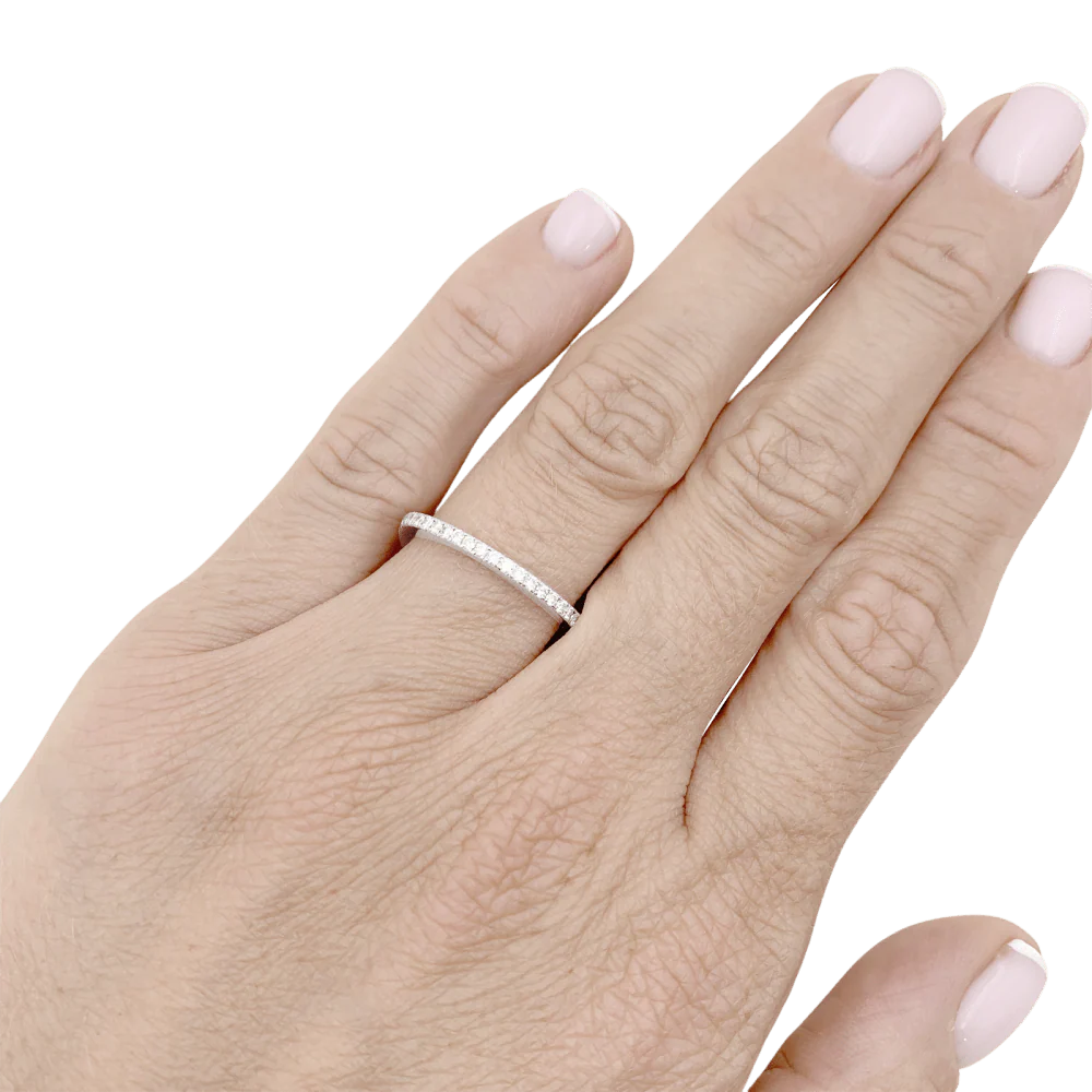 Bague Alliance MESSIKA "Émotion" en or blanc et diamants - Image 2