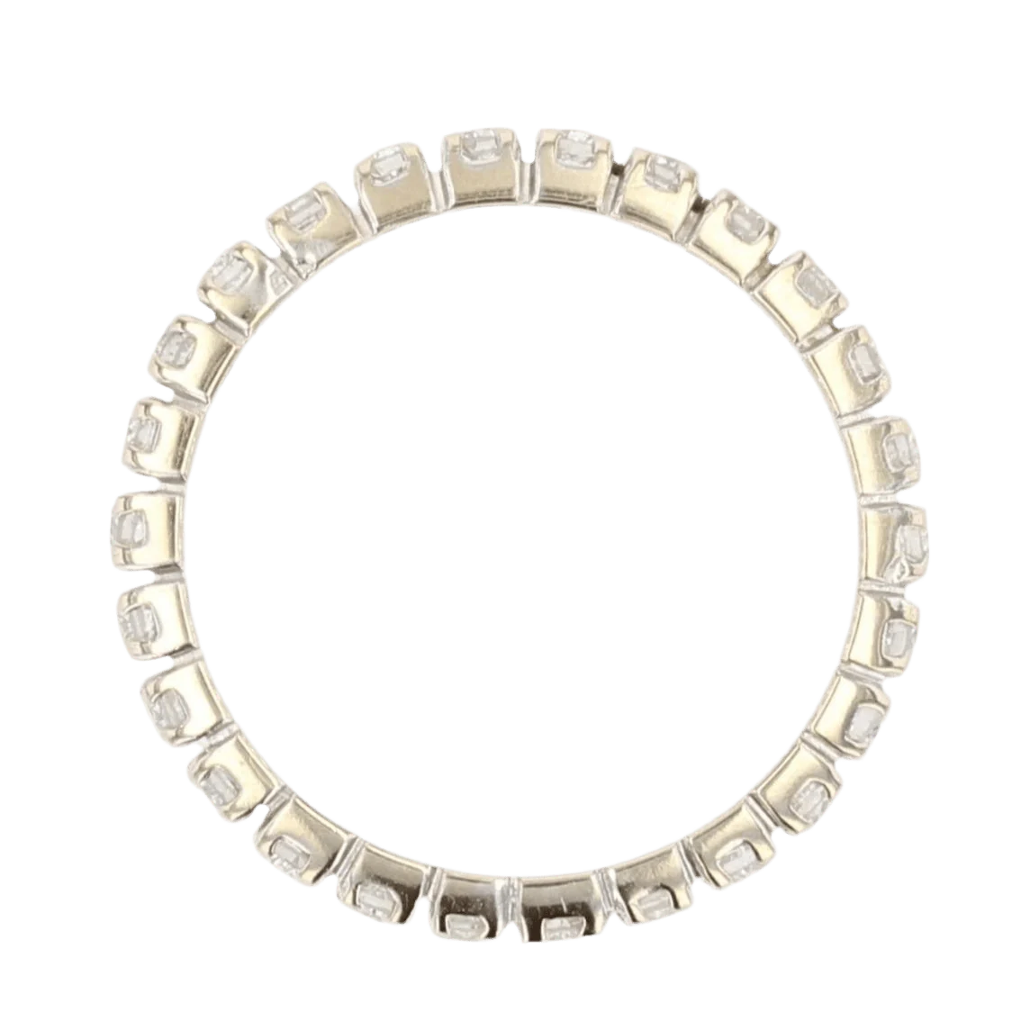 Bague Alliance en or blanc et diamants - Image 3