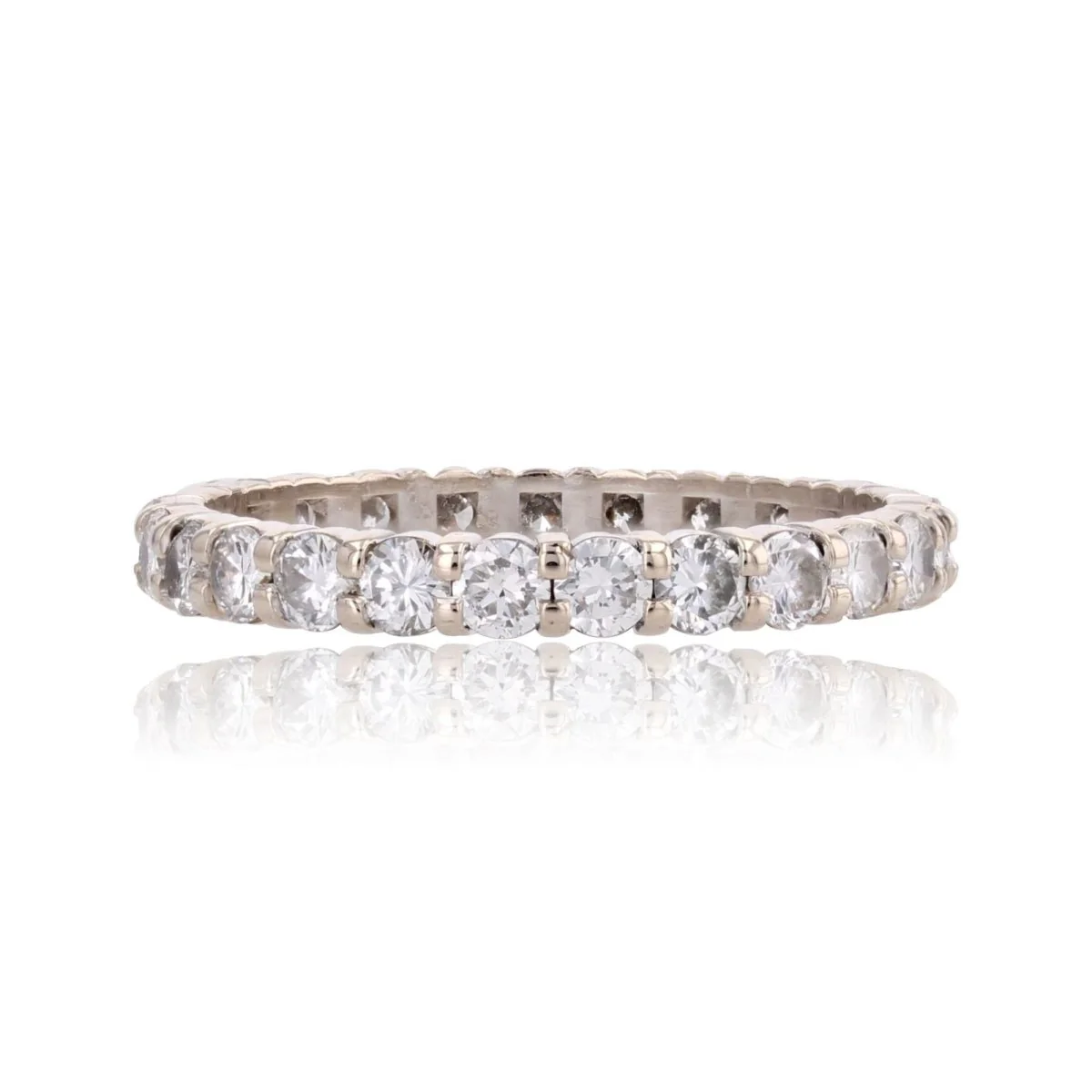 Bague Alliance en or blanc et diamants