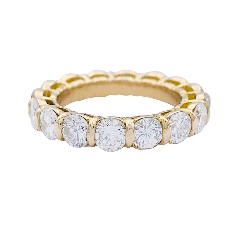 Alliance or jaune, diamants