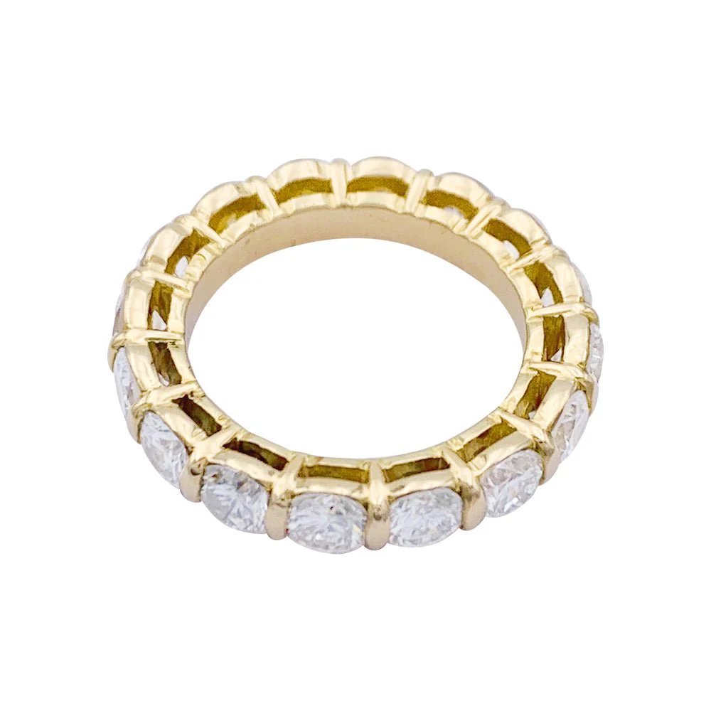 Alliance or jaune, diamants - Image 4