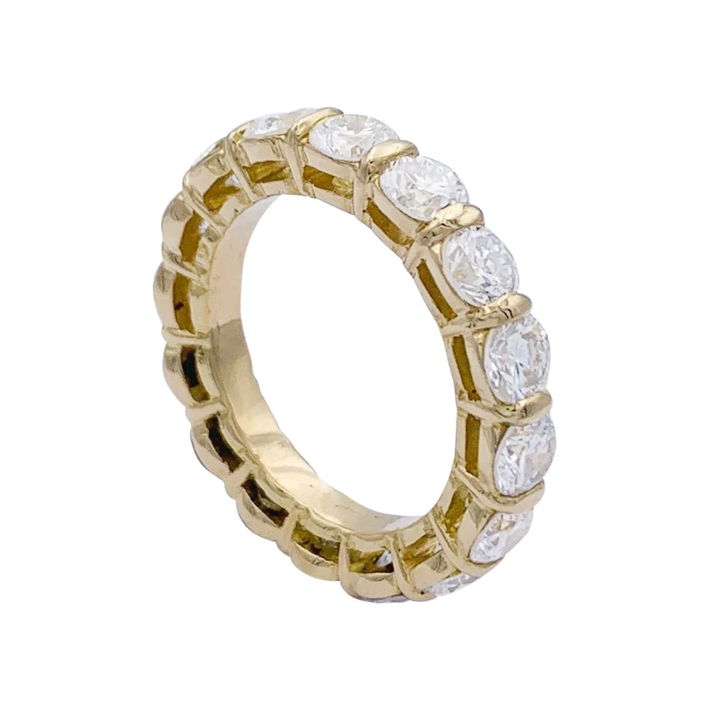 Alliance or jaune, diamants - Image 6