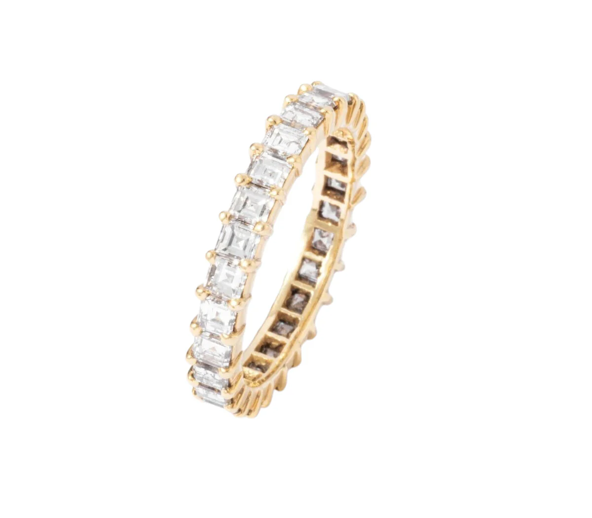 Alliance or jaune en diamant princesse - Image 2