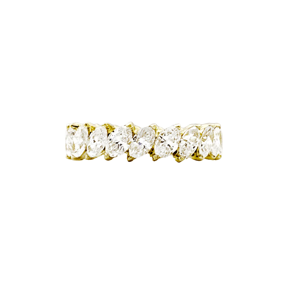 Bague Alliance en or jaune et diamants