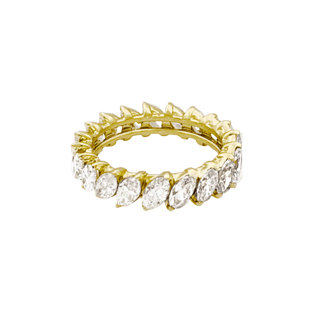 Bague Alliance en or jaune et diamants - Image 3