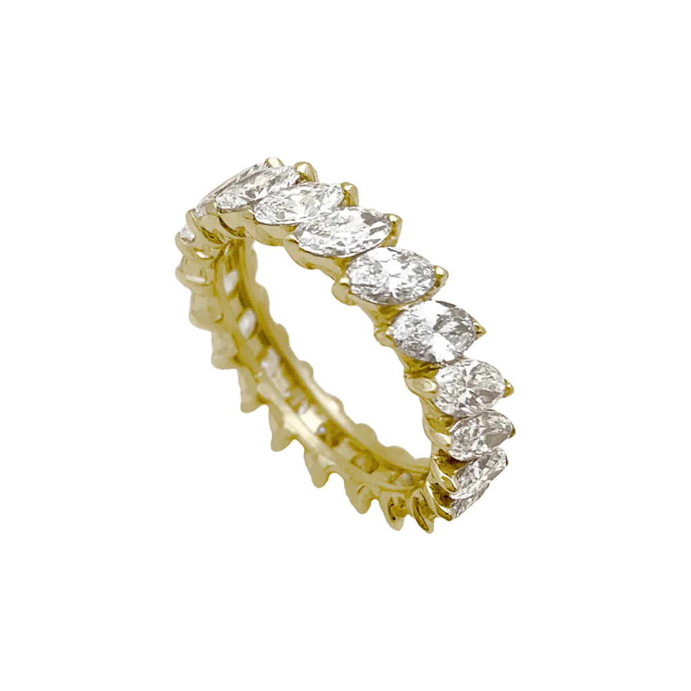 Bague Alliance en or jaune et diamants - Image 5