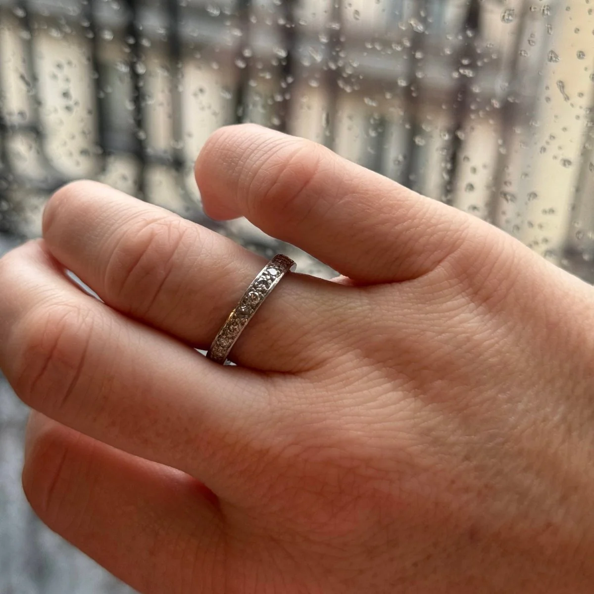 Bague Alliance en platine et diamants - Image 2