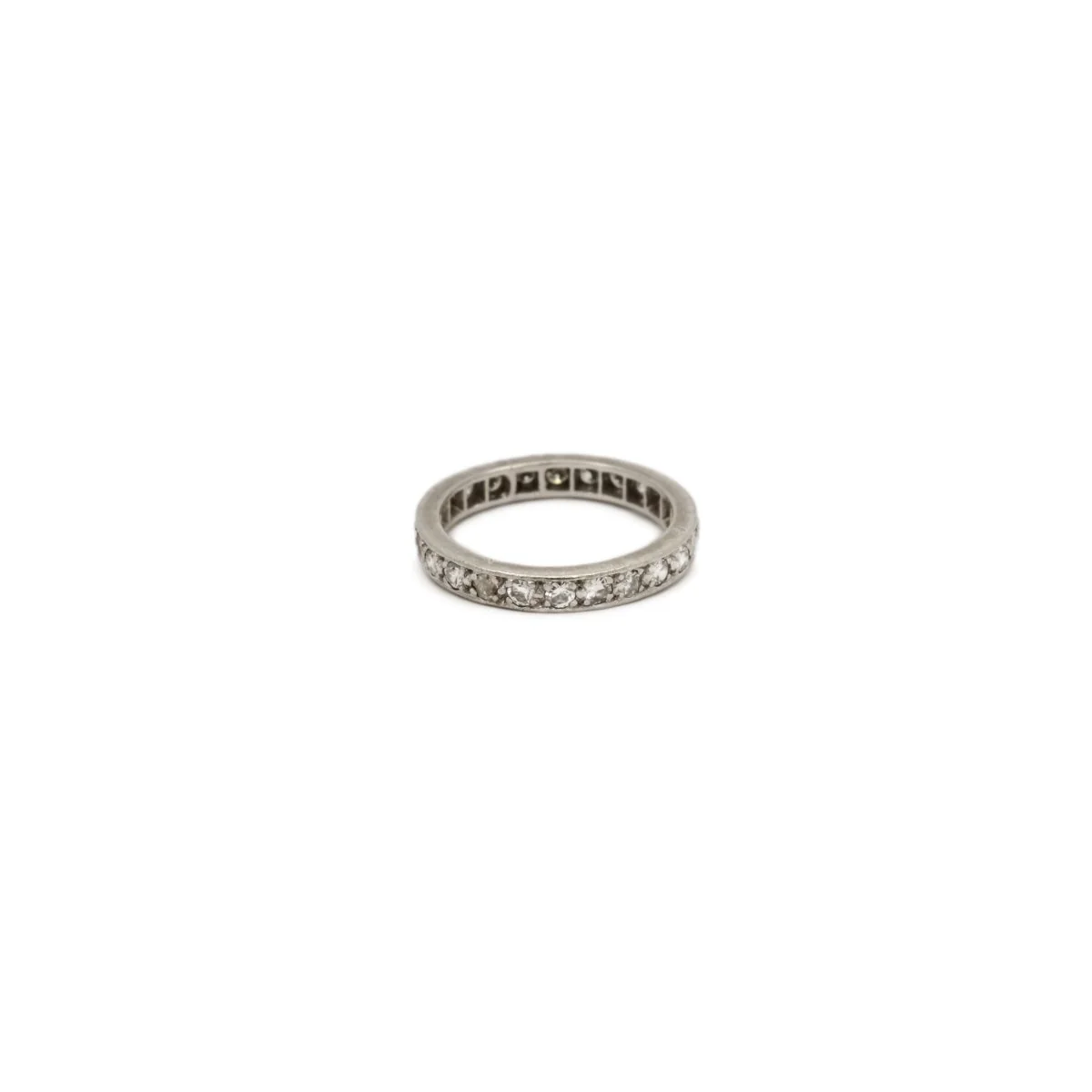 Bague alliance en platine et diamants - Image 3