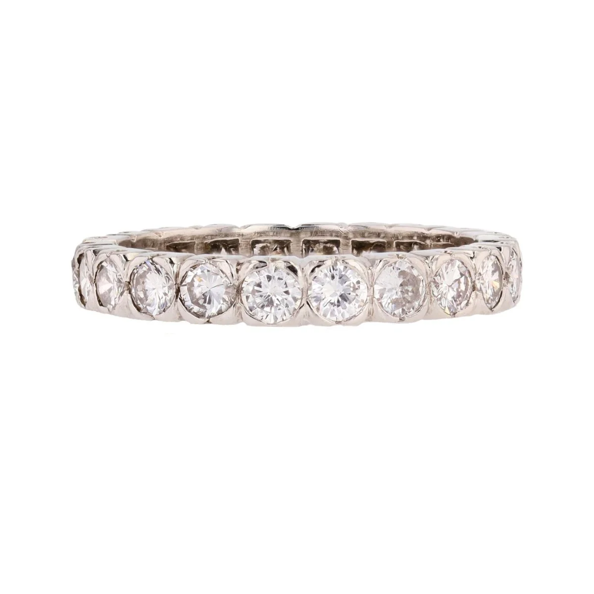 Bague Alliance en platine et diamants
