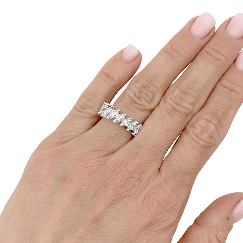 Bague Alliance en platine et diamants - Image 2