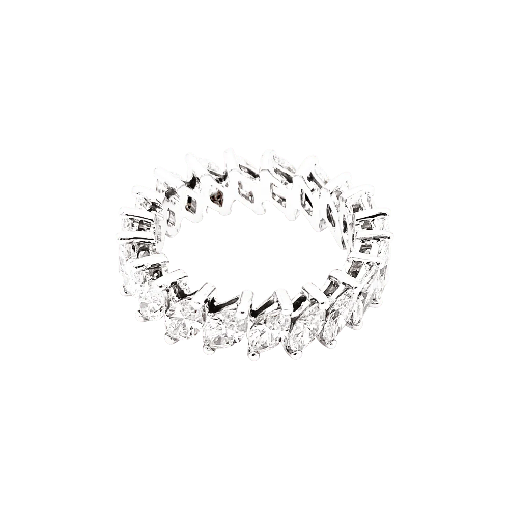 Bague Alliance en platine et diamants - Image 4