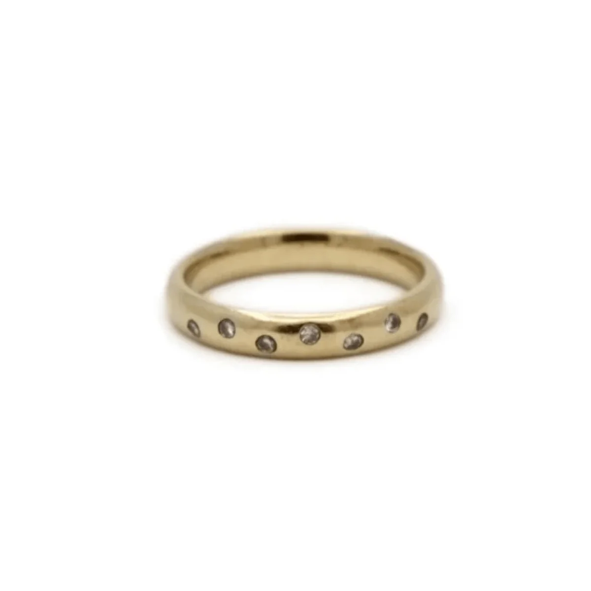Bague Alliance en or jaune et diamants