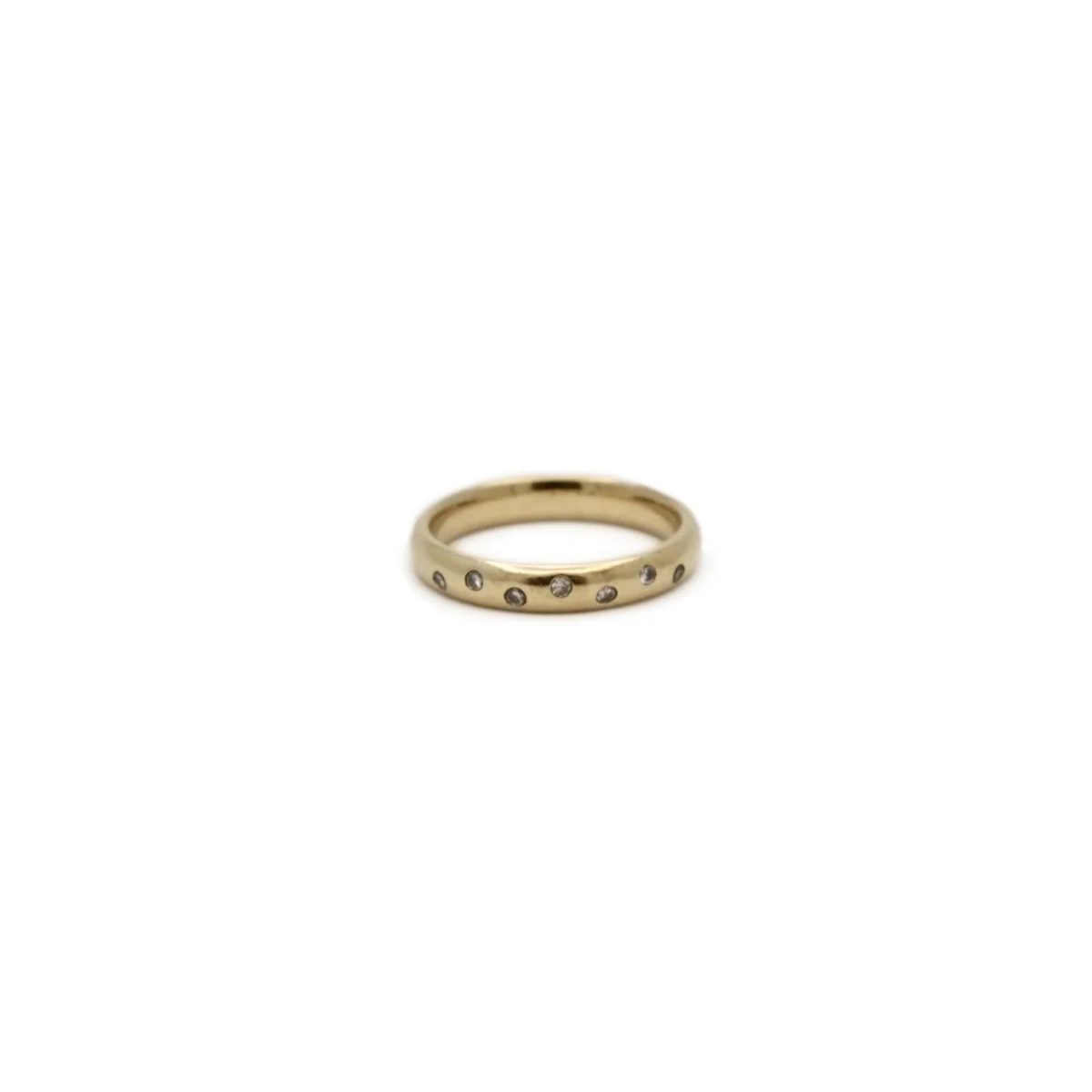 Bague Alliance en or jaune et diamants - Image 3