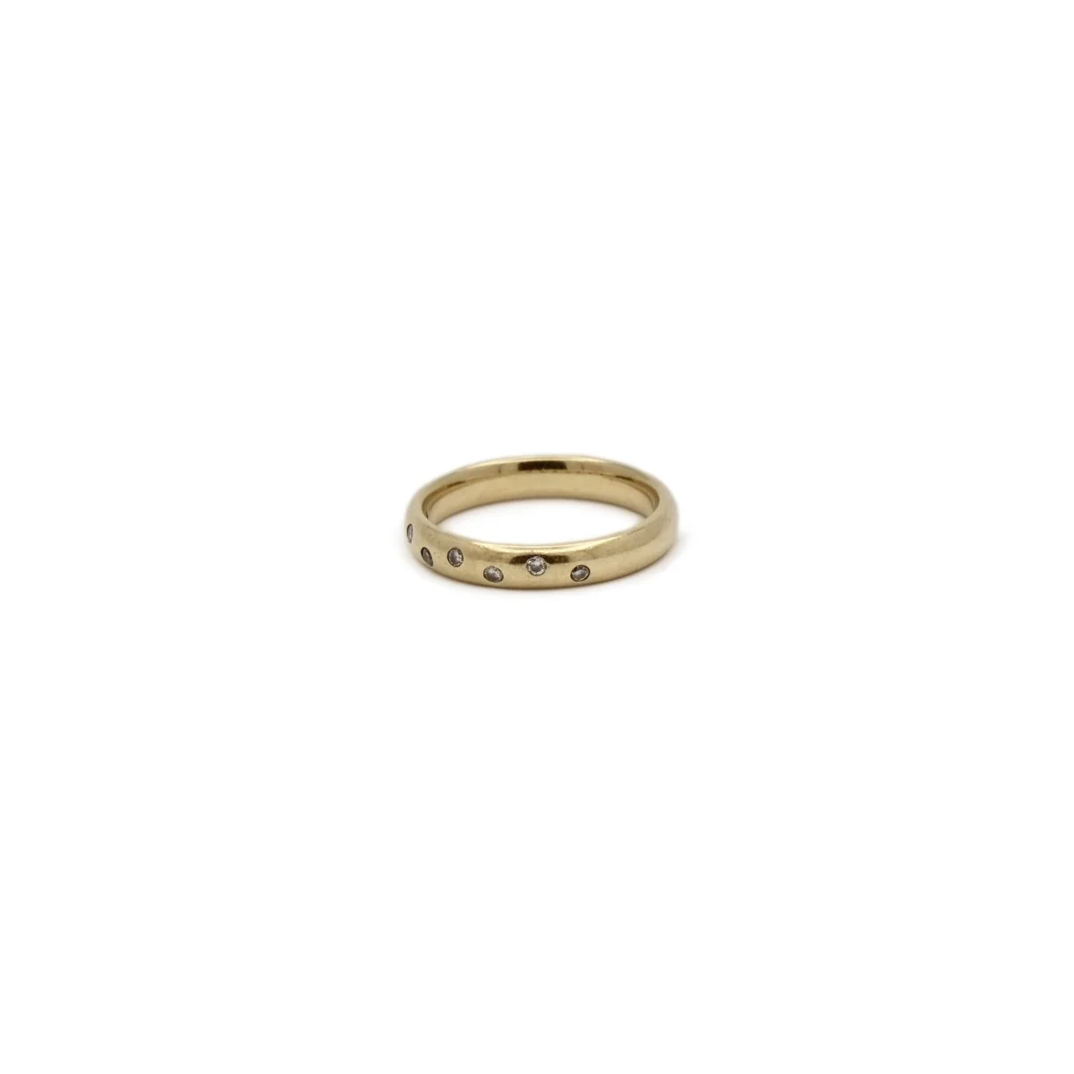 Bague Alliance en or jaune et diamants - Image 4