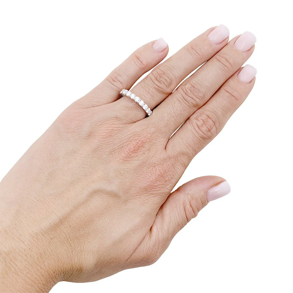 Bague Alliance TIFFANY & CO. "Forever" en platine et diamants - Image 6