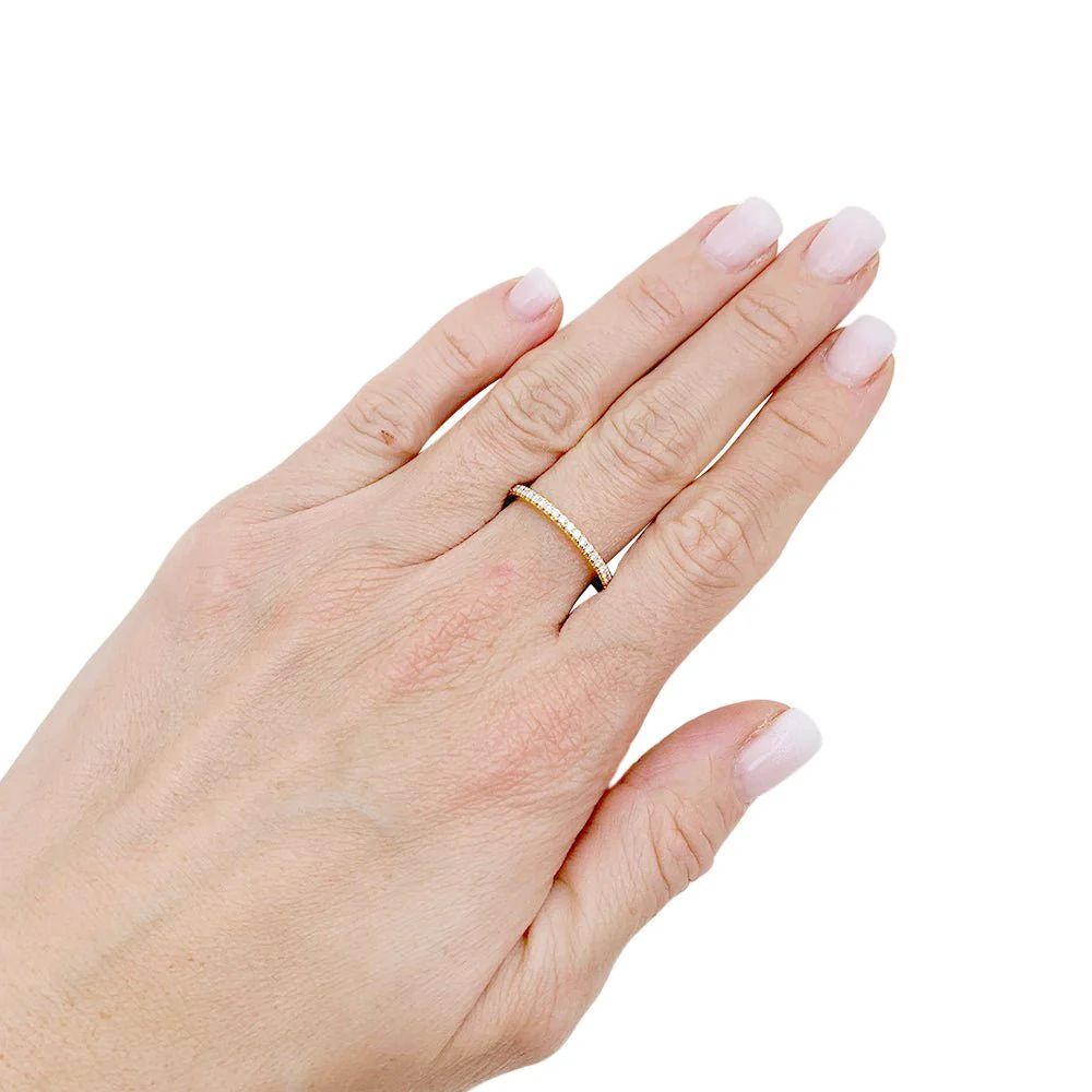 Bague TIFFANY & CO. "Soleste" en or jaune et diamants - Image 2