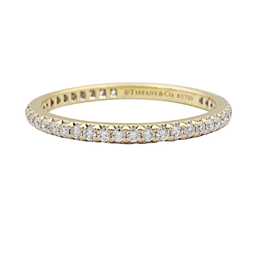 Bague TIFFANY & CO. "Soleste" en or jaune et diamants - Image 5