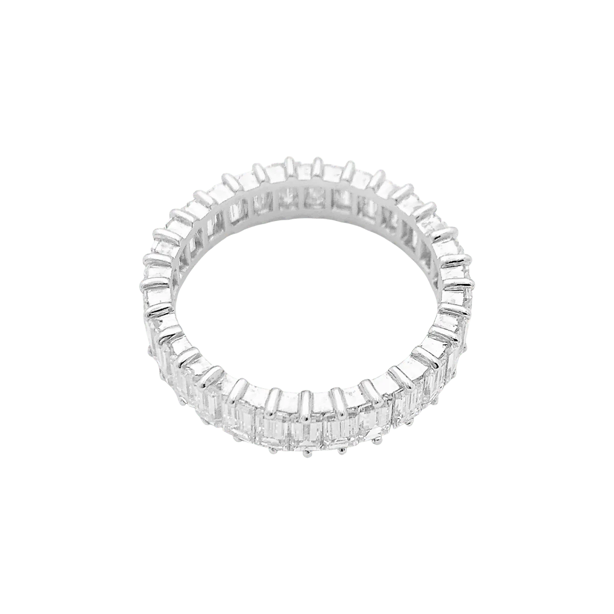 Bague Alliance en or blanc et diamants - Image 3