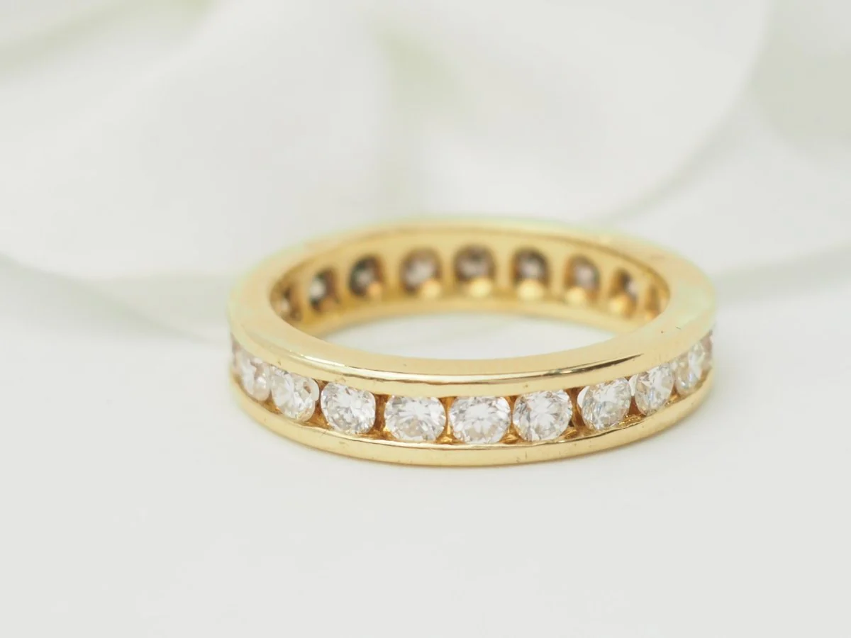 Alliance tour complet en or jaune et diamants 1,32ct - Image 3