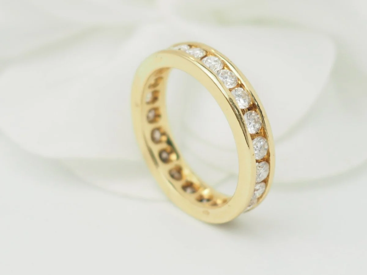 Alliance tour complet en or jaune et diamants 1,32ct - Image 7