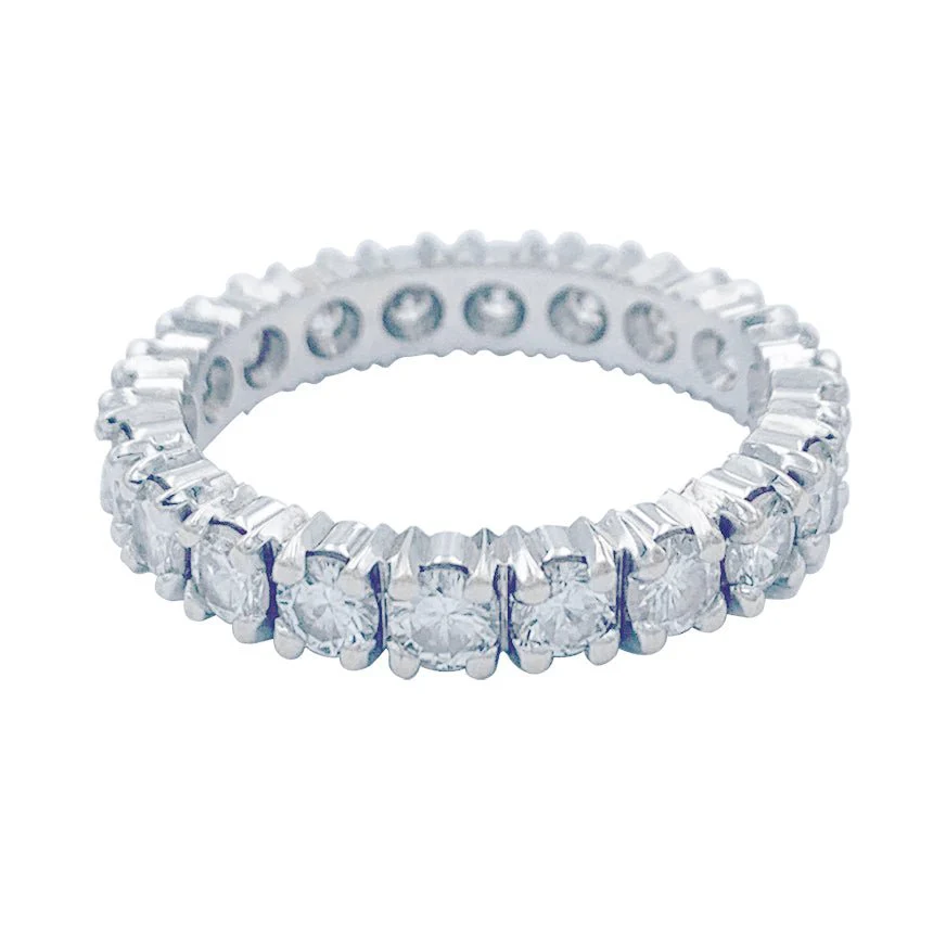 Alliance tour complet or blanc, diamants - Image 3