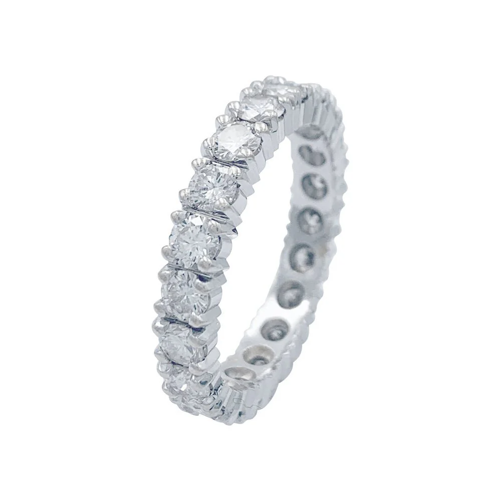 Alliance tour complet or blanc, diamants - Image 5