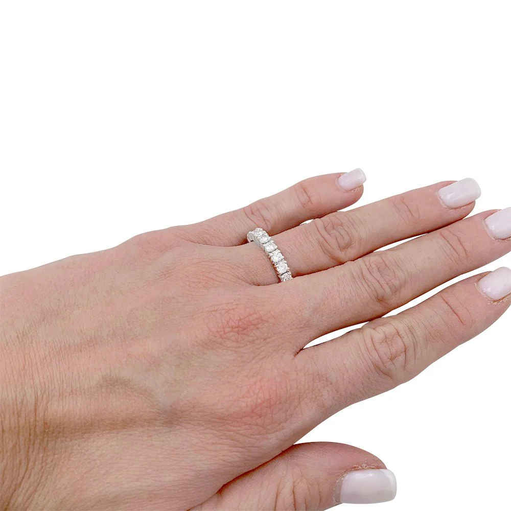 Alliance tour complet or blanc, diamants - Image 3