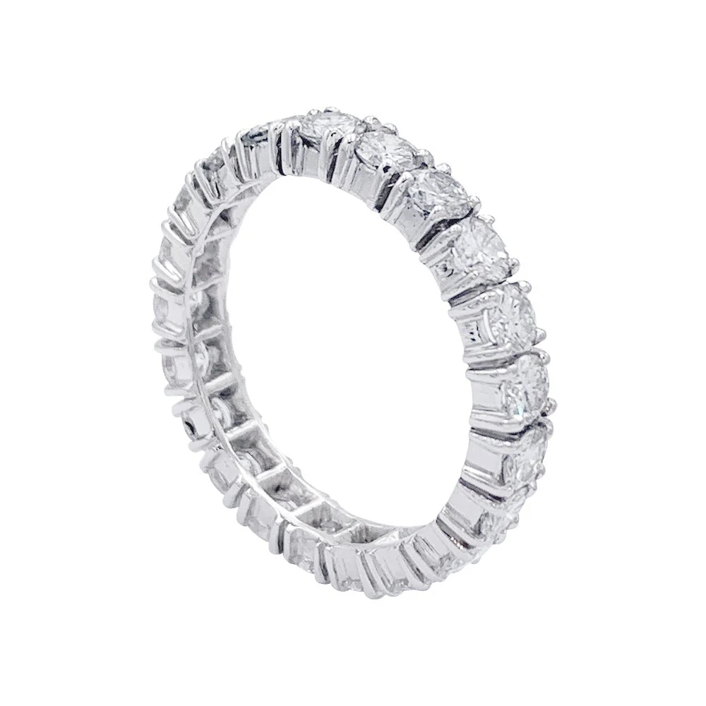 Alliance tour complet or blanc, diamants - Image 4